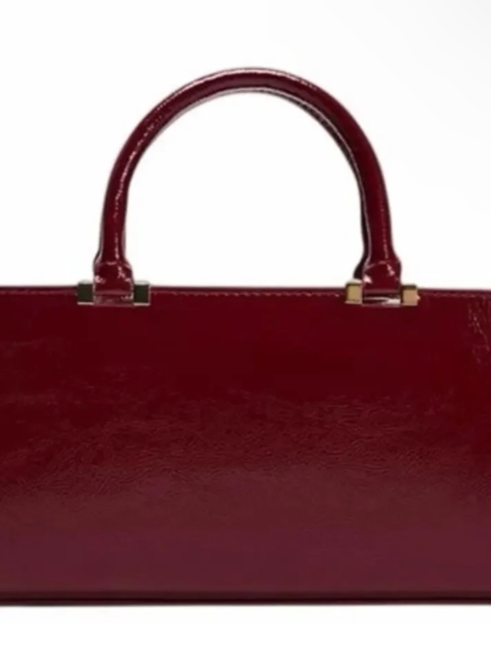 Zara Textured red burgundy handbag